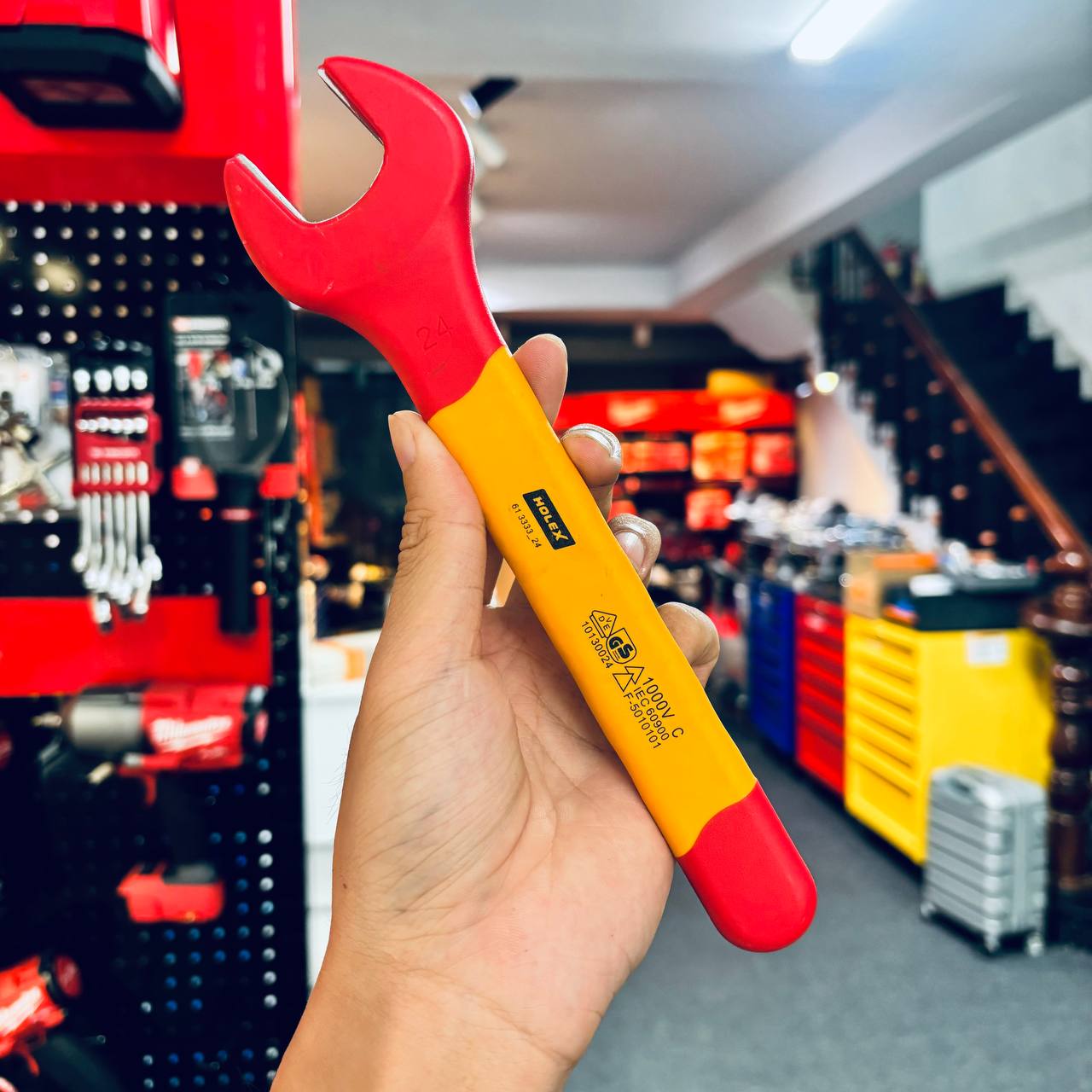Cờ lê đầu miệng cách điện 1000V Holex 24mm Cờ lê đầu miệng cách điện 1000V Holex 24mm